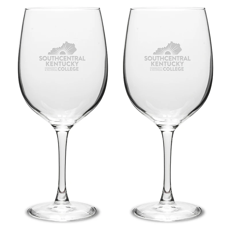 Southcentral Community and Technical College Two-Piece 19oz. Traditional Wine Glass Set