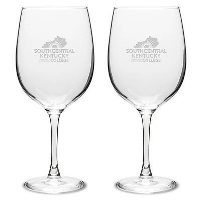 Southcentral Community and Technical College Two-Piece 19oz. Traditional Wine Glass Set