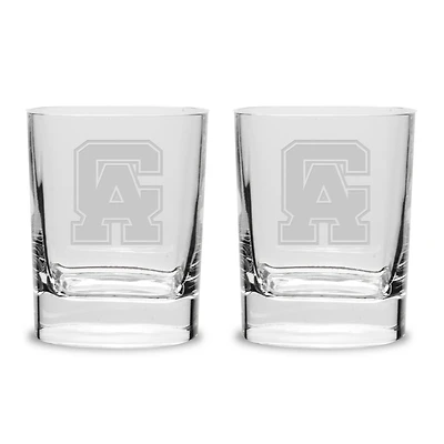 Central Alabama Community College Trojans 2-Piece 11.75oz. Luigi Bormioli Square Round Double Old Fashion Set