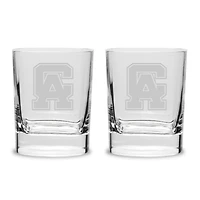 Central Alabama Community College Trojans 2-Piece 11.75oz. Luigi Bormioli Square Round Double Old Fashion Set