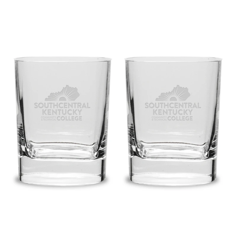 Southcentral Community and Technical College 2-Piece 11.75oz. Luigi Bormioli Square Round Double Old Fashion Set