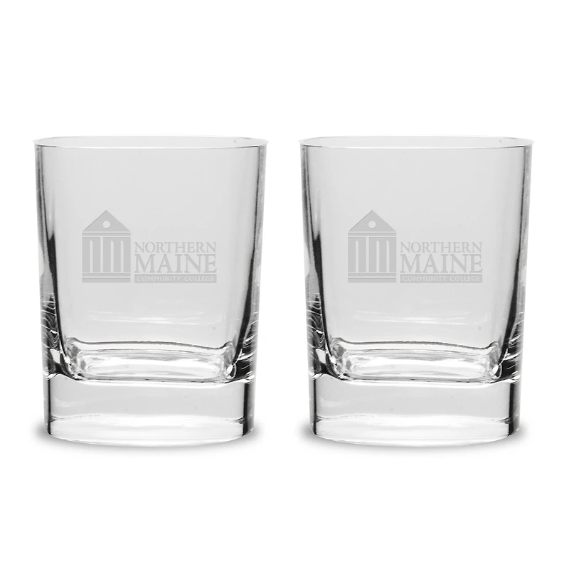 NMCC Falcon 2-Piece 11.75oz. Luigi Bormioli Square Round Double Old Fashion Set