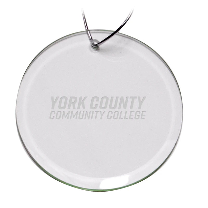 York County Hawks 3'' Round Glass Ornament