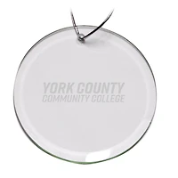 York County Hawks 3'' Round Glass Ornament