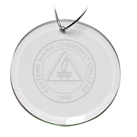 EMCC Golden Eagles 3'' Round Glass Ornament