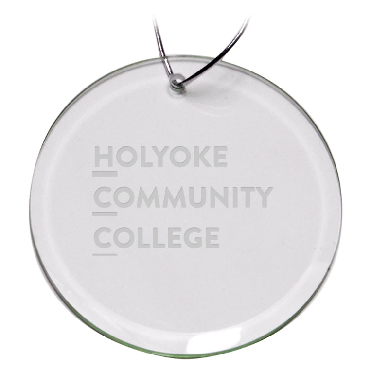 Holyoke Community College 3'' Round Glass Ornament