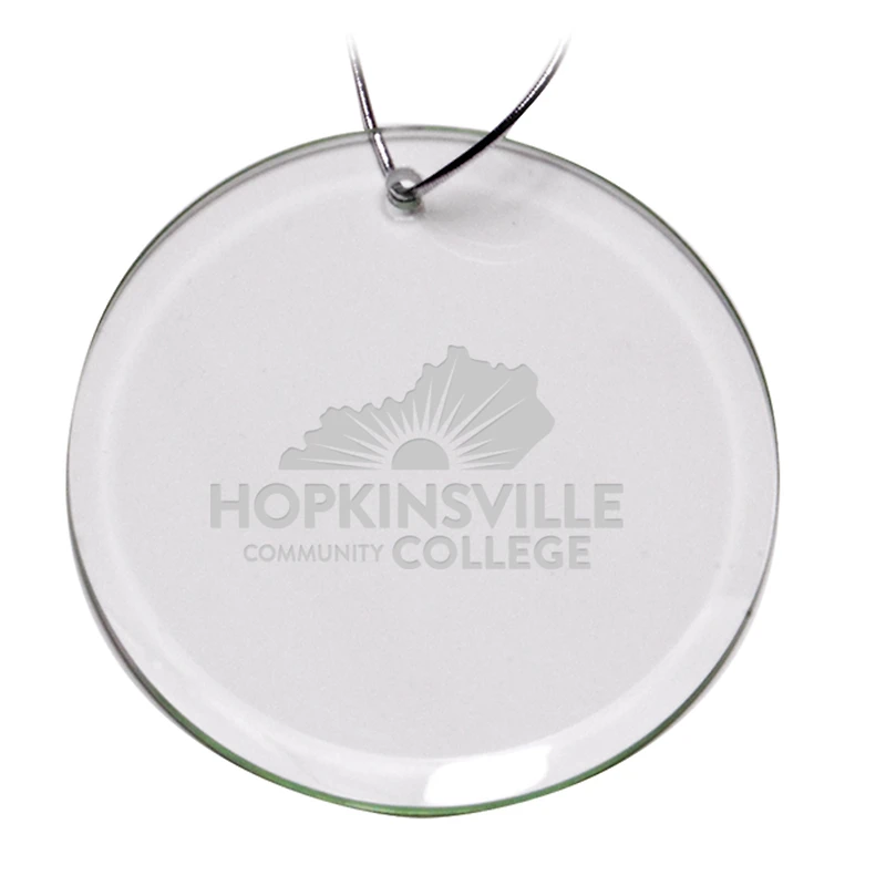 Hopkinsville Community College 3'' Round Glass Ornament