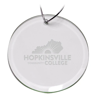 Hopkinsville Community College 3'' Round Glass Ornament