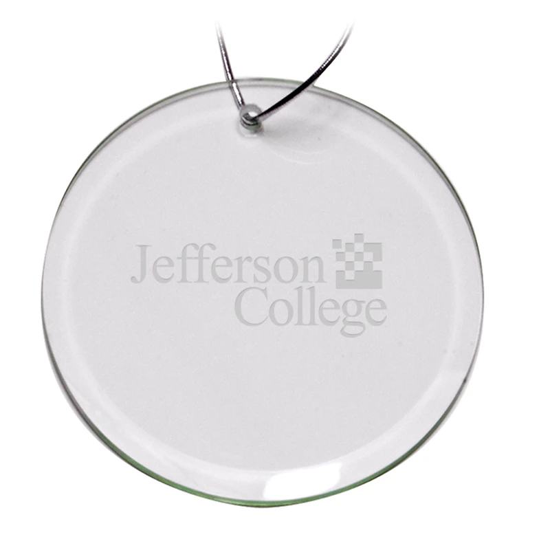 Jefferson Vikings 3'' Round Glass Ornament