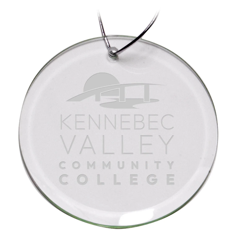 Kennebec Valley Community College 3'' Round Glass Ornament
