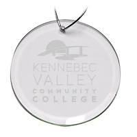 Kennebec Valley Community College 3'' Round Glass Ornament