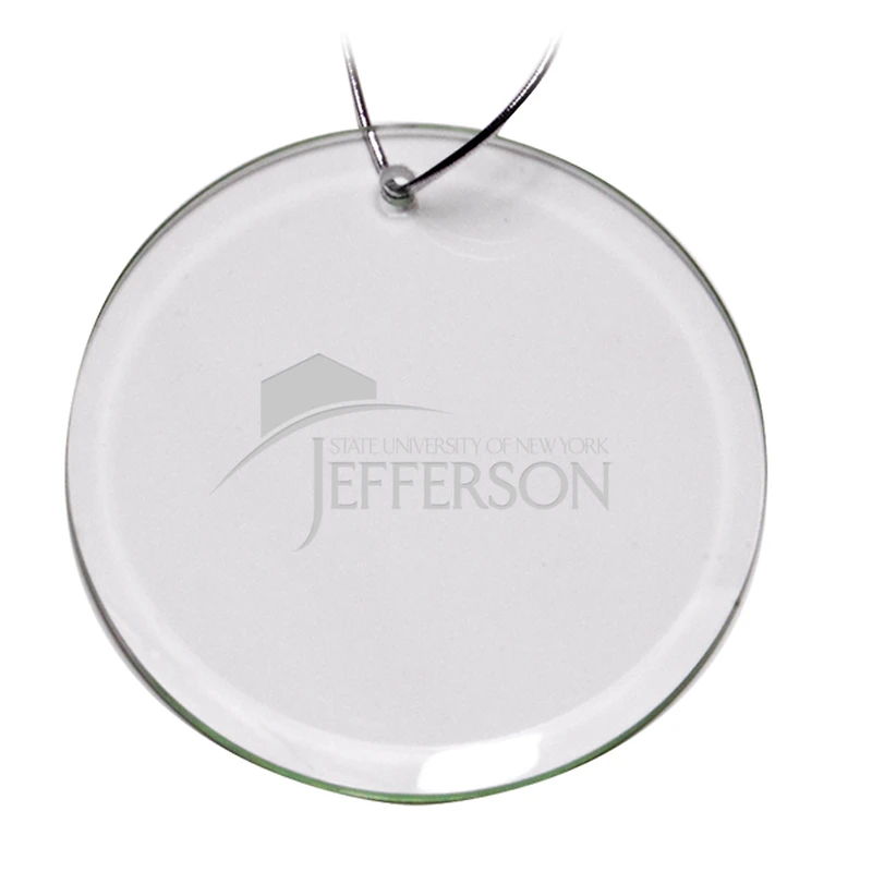 Jefferson Community College Cannoneers 3'' Round Glass Ornament
