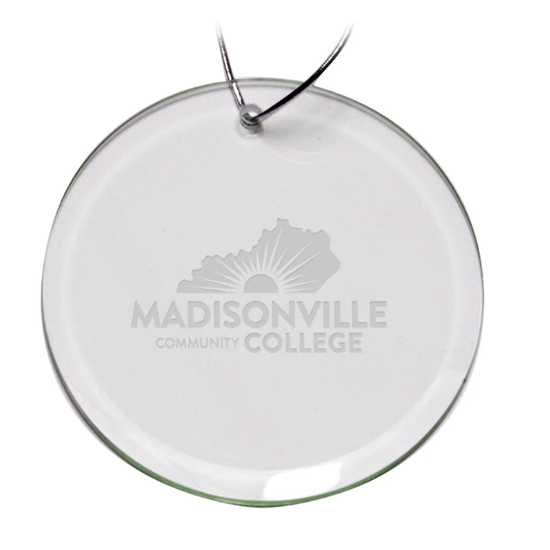 Madisonville Community College 3'' Round Glass Ornament