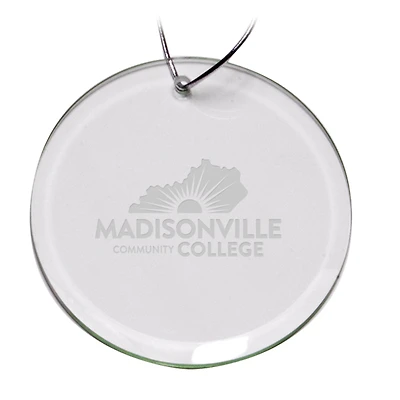 Madisonville Community College 3'' Round Glass Ornament