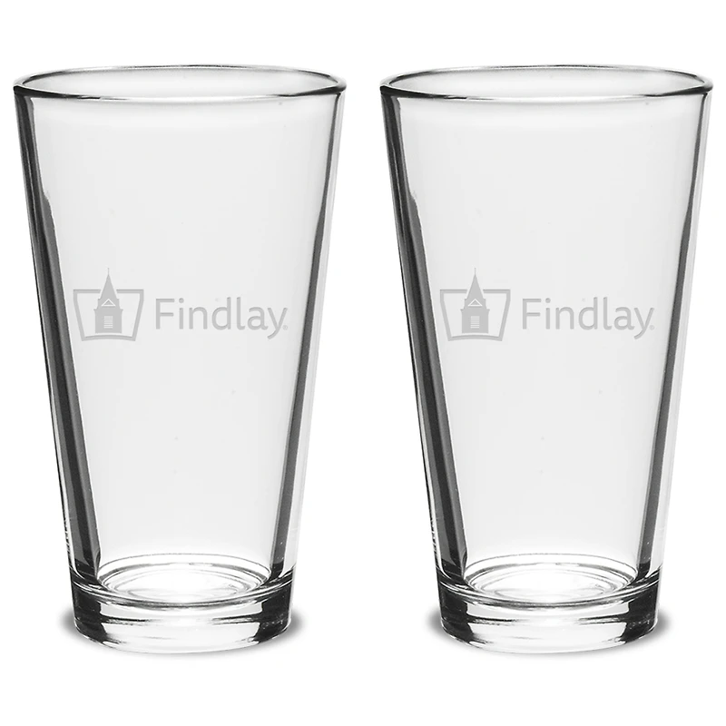 Findlay Oilers 16oz. 2-Piece Classic Pub Glass Set