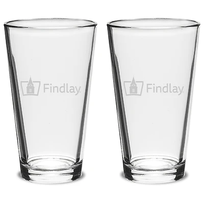 Findlay Oilers 16oz. 2-Piece Classic Pub Glass Set