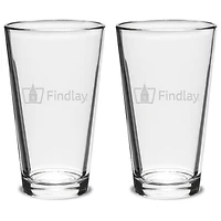 Findlay Oilers 16oz. 2-Piece Classic Pub Glass Set