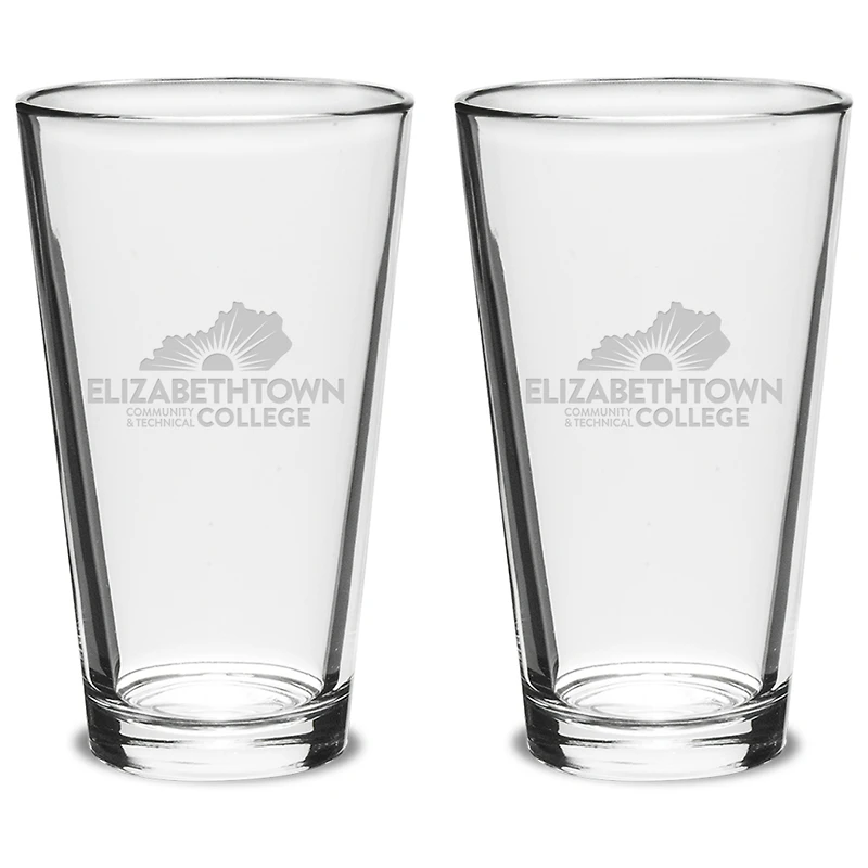 Elizabethtown Community and Technical College 16oz. 2-Piece Classic Pub Glass Set