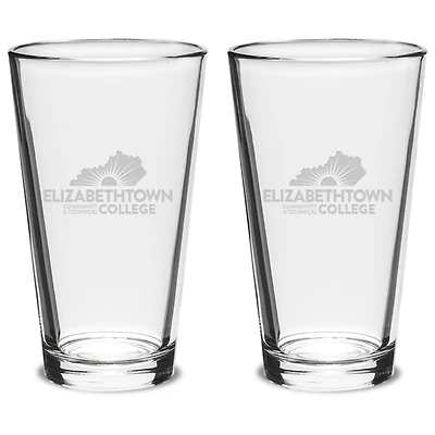 Elizabethtown Community and Technical College 16oz. 2-Piece Classic Pub Glass Set