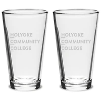 Holyoke Community College 16oz. 2-Piece Classic Pub Glass Set