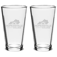 Hopkinsville Community College 16oz. 2-Piece Classic Pub Glass Set
