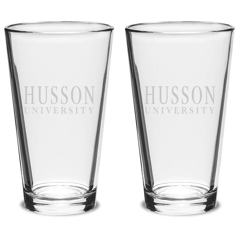 Husson University Eagles 16oz. 2-Piece Classic Pub Glass Set