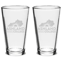 Ashland Community and Technical College 16oz. 2-Piece Classic Pub Glass Set