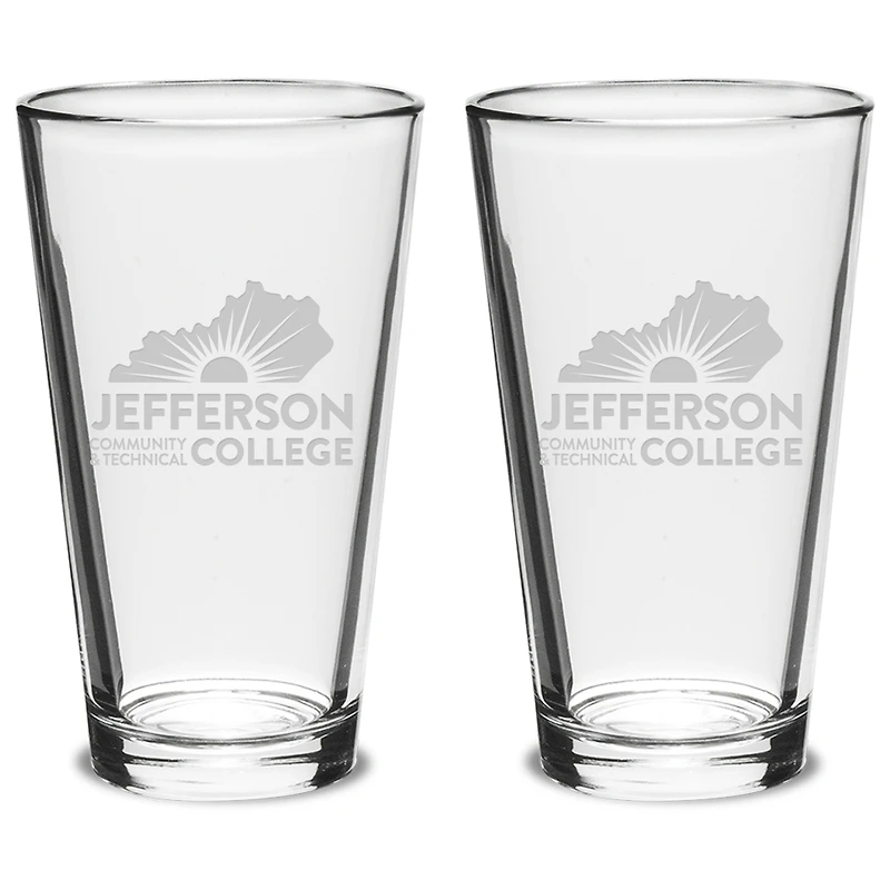 Jefferson Community and Technical College 16oz. 2-Piece Classic Pub Glass Set
