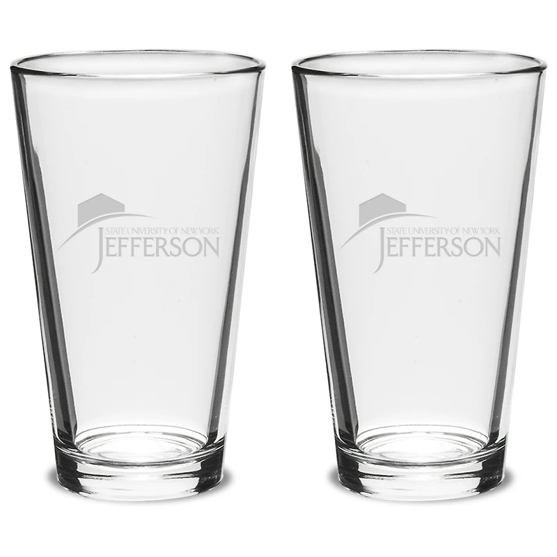 Jefferson Community College Cannoneers 16oz. 2-Piece Classic Pub Glass Set