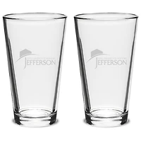 Jefferson Community College Cannoneers 16oz. 2-Piece Classic Pub Glass Set