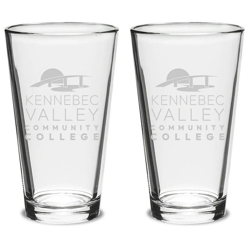 Kennebec Valley Community College 16oz. 2-Piece Classic Pub Glass Set