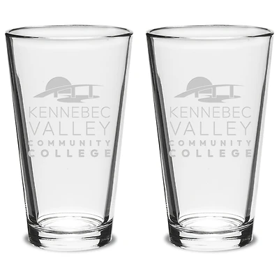 Kennebec Valley Community College 16oz. 2-Piece Classic Pub Glass Set