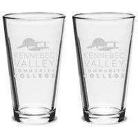 Kennebec Valley Community College 16oz. 2-Piece Classic Pub Glass Set