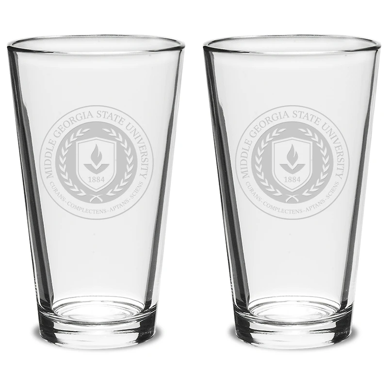 Middle Georgia State Knights 16oz. 2-Piece Classic Pub Glass Set