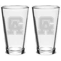 Central Alabama Community College Trojans 16oz. 2-Piece Classic Pub Glass Set