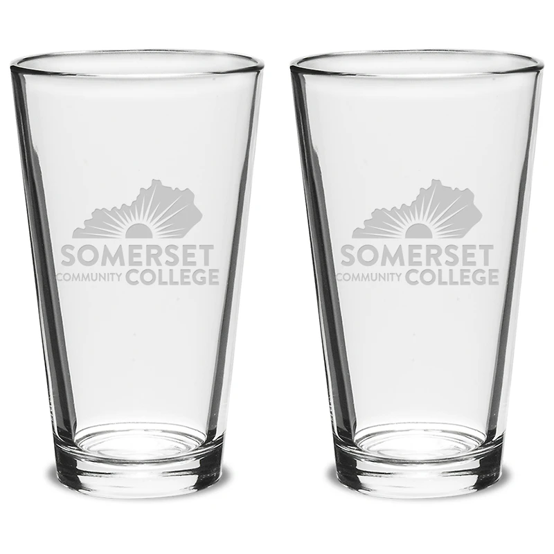 Somerset Community College 16oz. 2-Piece Classic Pub Glass Set