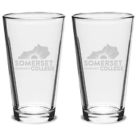 Somerset Community College 16oz. 2-Piece Classic Pub Glass Set