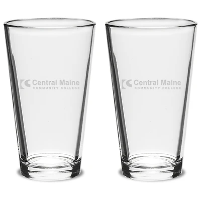 Central Maine Community College 16oz. 2-Piece Classic Pub Glass Set