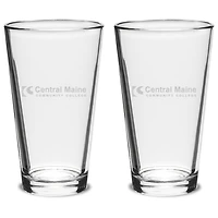 Central Maine Community College 16oz. 2-Piece Classic Pub Glass Set
