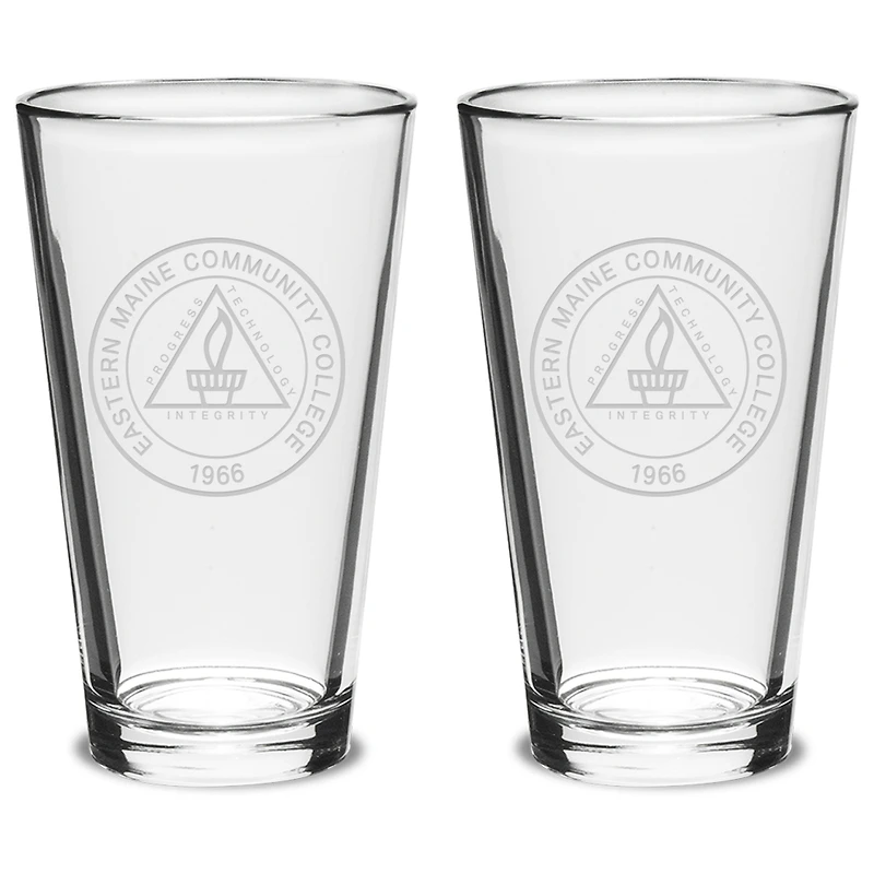 EMCC Golden Eagles 16oz. 2-Piece Classic Pub Glass Set