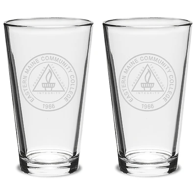 EMCC Golden Eagles 16oz. 2-Piece Classic Pub Glass Set