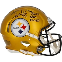 T.J. Watt Pittsburgh Steelers Autographed Riddell Authentic Helmet with Inscription