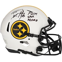 T.J. Watt Pittsburgh Steelers Autographed Riddell Lunar Eclipse Speed Authentic Helmet with "Pitt Sack Record" Inscription