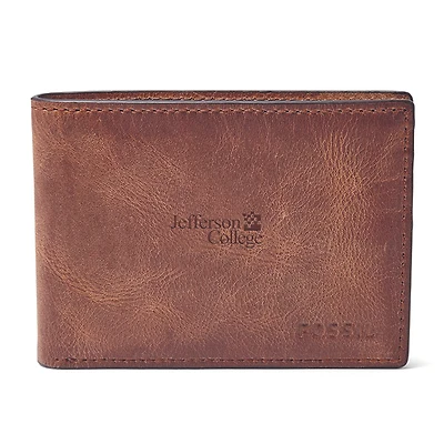 Fossil Brown Jefferson Vikings Derrick Front Pocket Bifold Wallet