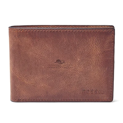 Fossil Brown Kennebec Valley Community College Derrick Front Pocket Bifold Wallet
