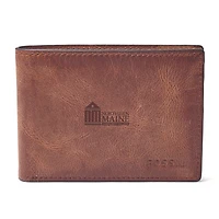 Fossil  Brown NMCC Falcon Derrick Front Pocket Bifold Wallet