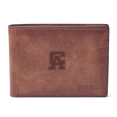 Fossil Brown Central Alabama Community College Trojans Derrick Front Pocket Bifold Wallet