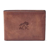 Fossil  Brown Ashland Community and Technical College Derrick Front Pocket Bifold Wallet