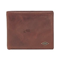 Fossil  Brown SMCC SeaWolves Ryan RFID Flip ID Bifold