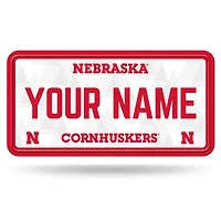 Nebraska Huskers 6" x 12" Personalized License Plate